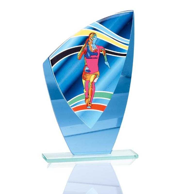 Trofeo de cristal / cerámica atletismo femenino