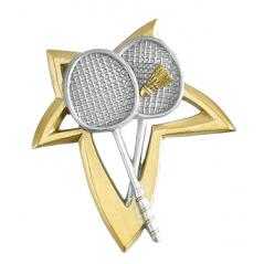 Resina aplique badminton