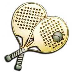 Aplique metal raquetas padel