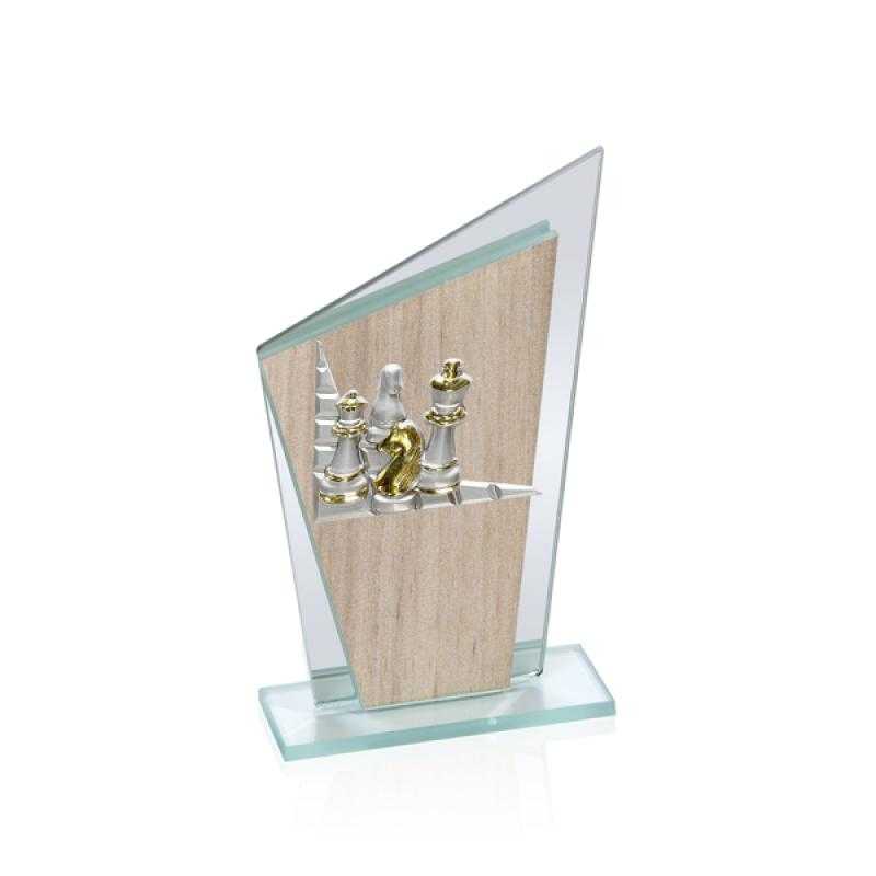 Trofeo de cristal para aplique