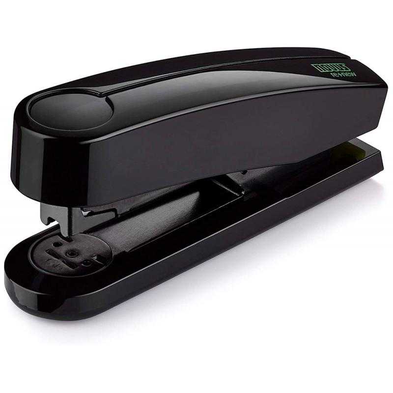 Grapadora novus b4 plástico abs reciclado capacidad 40 hojas usa grapas 24/6-8 y 26/6-8 color negro