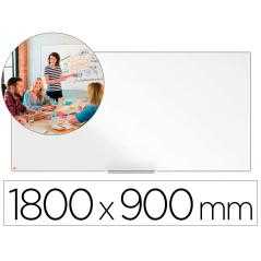 Pizarra blanca nobo nano clean ip pro lacada magnética 1800x900 mm - Imagen 1