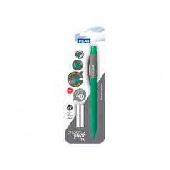 Portaminas milan pl 0,7 mm + 2 recambios de goma en blister