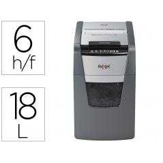 Destructora de documentos rexel secure mc6 eu capacidad 6 hojas grapas clips tarjetas y cd 18 l