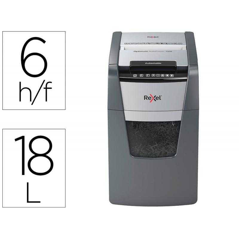 Destructora de documentos rexel secure mc6 eu capacidad 6 hojas grapas clips tarjetas y cd 18 l