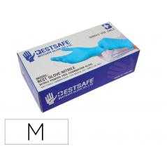 Guantes de nitrilo bestsafe talla m caja de 100 unidades - Imagen 1