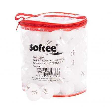 Bolsa 100 pelotas pp blancas tenis de mesa softee