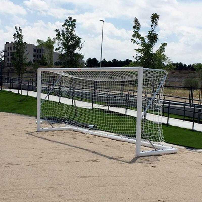Juego porterías aluminio fútbol playa 120x100 mm trasladables