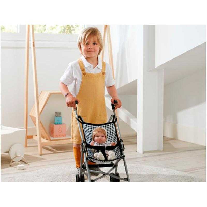 Silla de paseo candela pequeña plegable color negro/blanco 410x270x550 mm