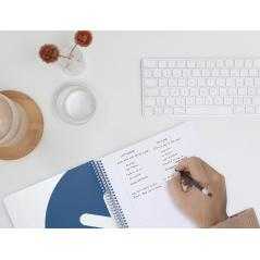 Cuaderno espiral liderpapel a4 micro antartik tapa dura 80h 100gr cuadro 5mm sin banda4 taladros color azul oscuro