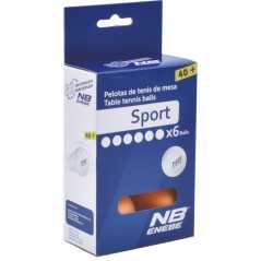 Blíster 6 pelotas enebe sport 40 mm color naranja