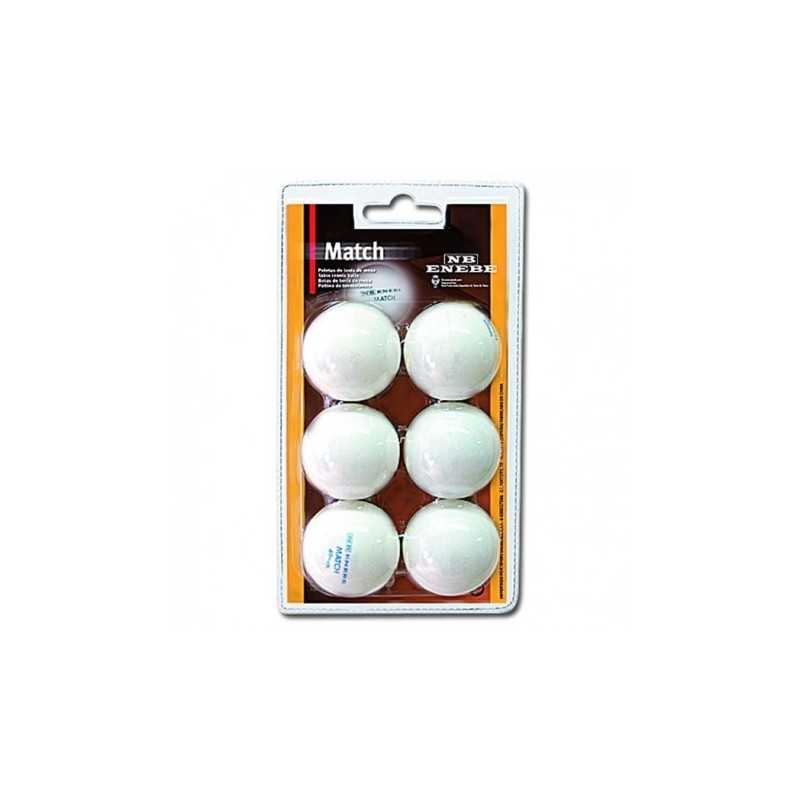 Blíster 6 pelotas enebe match 40 mm