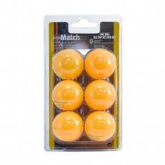 Blíster 6 pelotas enebe match 40 mm color naranja