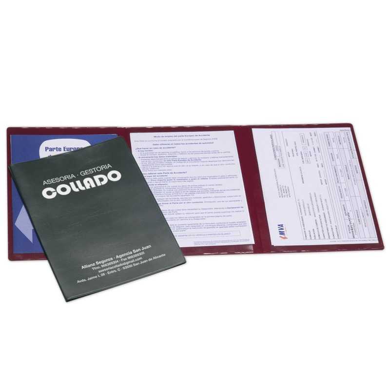 Funda de vinilo con 3 bolsillos para documentación