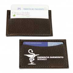 Funda portatarjetas polipiel 3 bolsillos