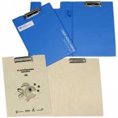 Carpeta con pinza y lazo portabolígrafo