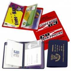 Funda portatarjetas doble con 2 bolsillos