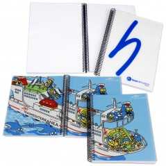 Libreta con gusanillo 100 hojas blancas