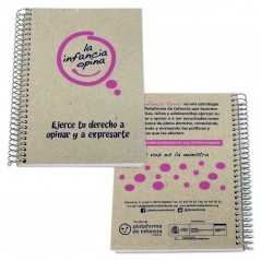 Libreta con gusanillo 100 hojas blancas