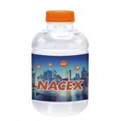Botella de agua personalizada 25cl rpet reciclada. etiqueta papel a todo color. tapón naranja