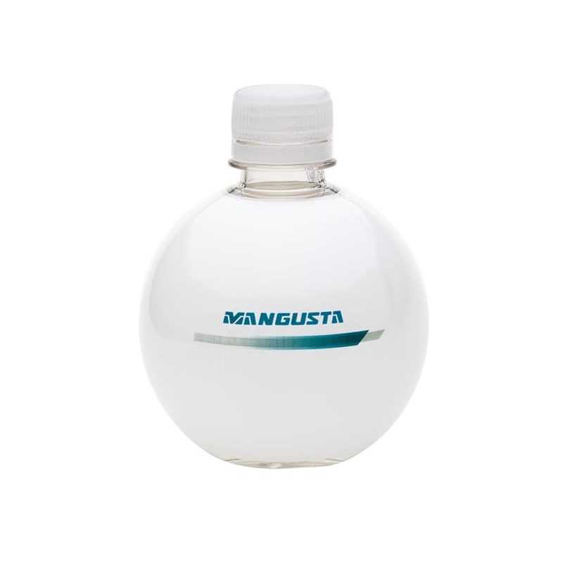Botella agua redonda 330ml personalizada. sleeve-funda completa todo color. tapón transparente