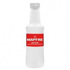 Botella blanca de agua alzola personalizada 33 cl. etiqueta papel a todo color. tapón blanco