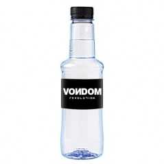 Botella transparente de agua alzola personalizada 33 cl. etiqueta papel a todo color. tapón negro