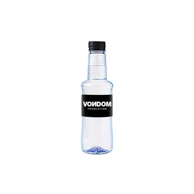 Botella transparente de agua alzola personalizada 33 cl. etiqueta papel a todo color. tapón negro