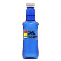Botella azul de agua alzola personalizada 33 cl. etiqueta plástico a todo color. tapón blanco