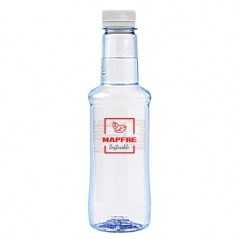 Botella transparente de agua alzola personalizada 33 cl. etiqueta plástico a todo color. tapón blanco