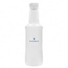 Botella blanca agua alzola personalizada 33 cl. impresión directa 1 color en la botella. tapón blanco