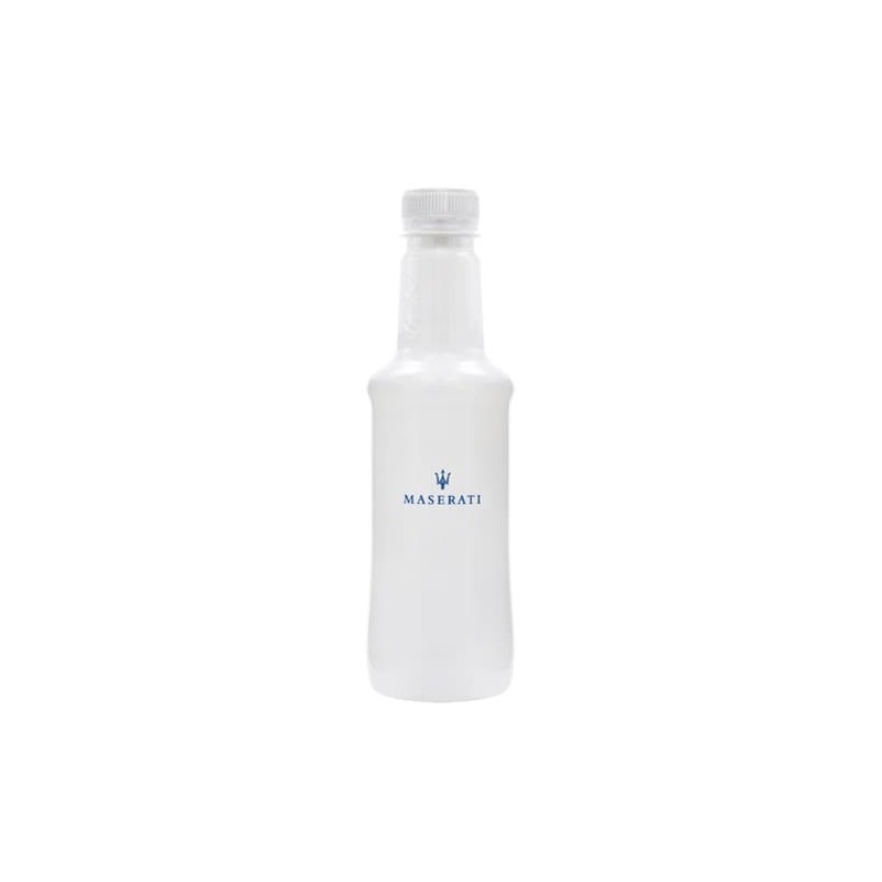 Botella blanca agua alzola personalizada 33 cl. impresión directa 1 color en la botella. tapón blanco