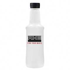 Botella blanca agua alzola personalizada 33cl. impresión a dos colores en la botella. tapón negro