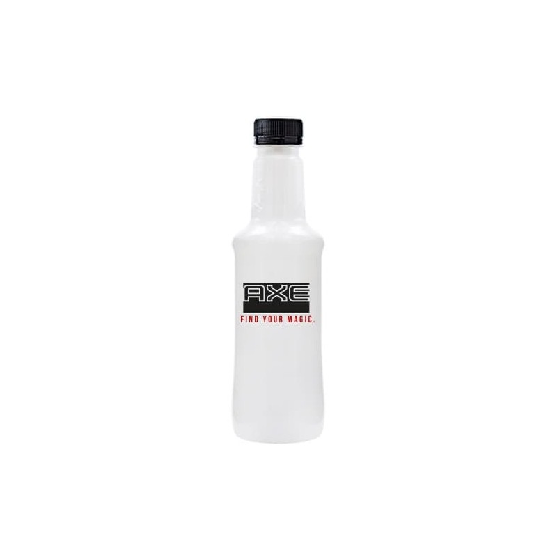 Botella blanca agua alzola personalizada 33cl. impresión a dos colores en la botella. tapón negro