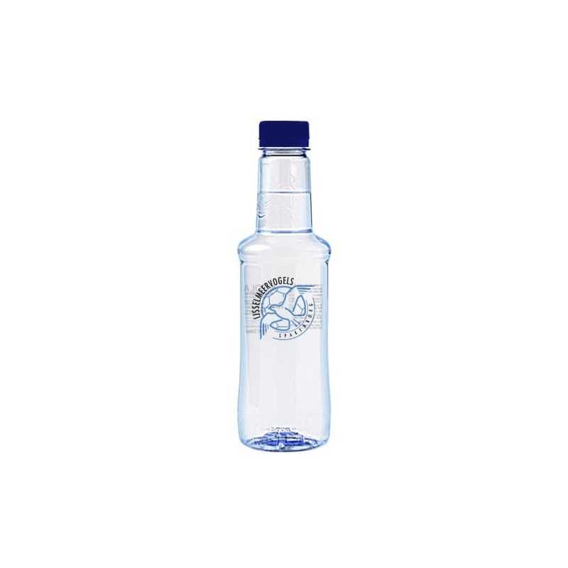 Botella transparente agua alzola personalizada 33 cl. impresión directa a dos colores. tapón marino