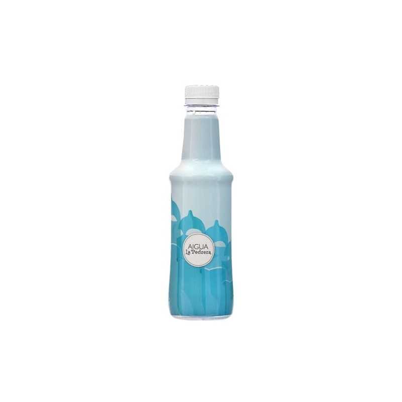 Botella transparente agua alzola personalizada 33 cl. sleeve-funda completa todo color. tapón blanco