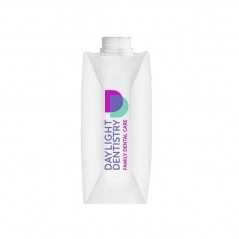 Brick agua blanco personalizado 50 cl. marcaje cuatricomía, área frontal. tapón blanco origen vegetal
