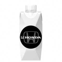 Brick de agua blanco personalizado 33 cl. adhesivo a todo color, una cara. tapón negro