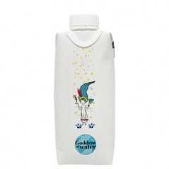 Brick de agua blanco personalizado 33 cl. marcaje en cuatricomía en área frontal. tapón blanco