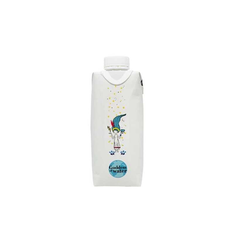 Brick de agua blanco personalizado 33 cl. marcaje en cuatricomía en área frontal. tapón blanco