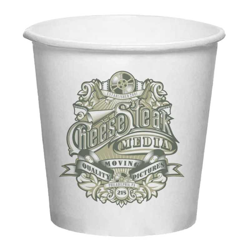 Vaso de cartón 4oz/100ml con capa PE en interior Ĝ6x6cm. personalizado a todo color