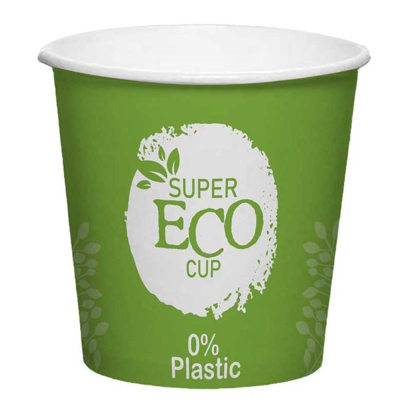 Vaso de cartón 4oz/100ml SuperEco 0% plástico Ĝ6x6cm. personalizado a todo color