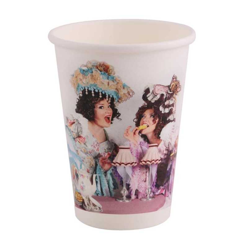 Vaso de cartón 6oz-7oz/180ml, capa interior PE Ĝ7,1x9cm. personalizado todo color