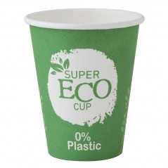 Vaso de cartón 8oz/220ml SuperEco 0% plástico Ĝ8x9,3cm. personalizado a todo color