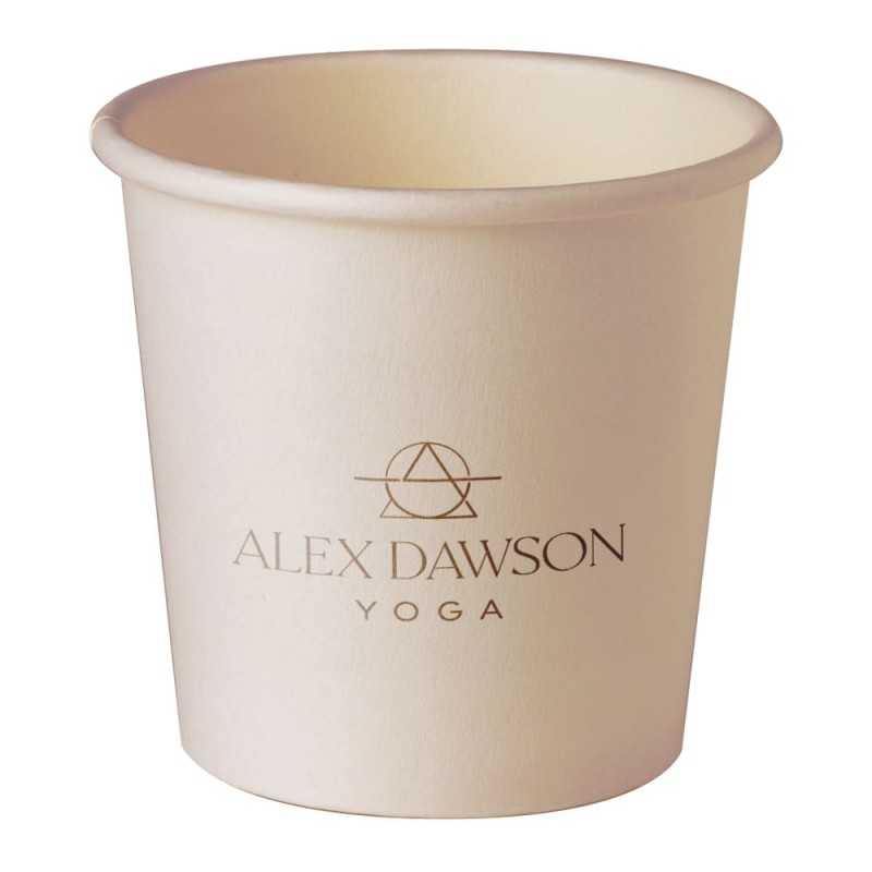 Vaso de cartón marrón personalizado 4oz/100ml, con capa interior PE Ĝ6x6cm. marcado un color
