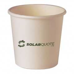 Vaso de cartón marrón personalizado 4oz/100ml, con pla compostable Ĝ6x6cm. marcado un color
