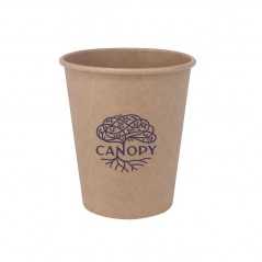 Vaso de cartón marrón personalizado 6oz-7oz/180ml, con capa interior PE Ĝ6,8x7,1cm. marcado un color