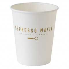 Vaso de cartón blanco personalizado 6oz-7oz/180ml, con interior PE, Ĝ6,8x7,1cm. marcado a un color