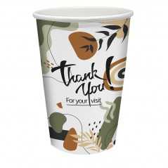 Vaso de cartón 16oz/40cl, capa interior PE, Ĝ9x13cm. personalizado a todo color