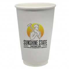 Vaso cartón doble capa 16oz/40cl, interior PE, Ĝ9x13cm. personalizado a todo color